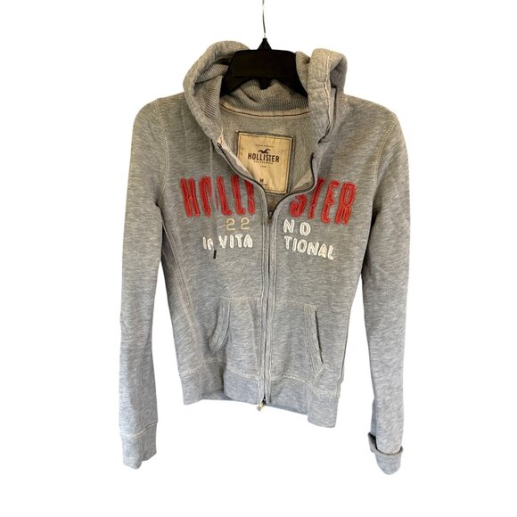 Hollister 22nd Invitational Hoodie Pullover Black Logo Sweatshirt Size M Y2K - Picture 6 of 9